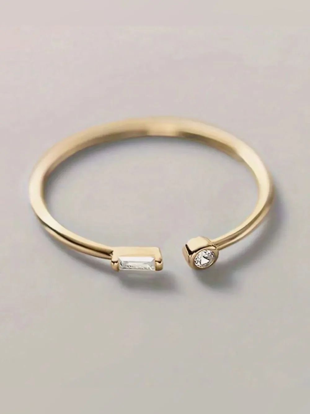 Delicate Open-Stack Gold Ring A2099 - Picture 2 of 3
